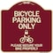 Signmission Bicycle Parking Please Secure Your Bike Properly Heavy-Gauge Aluminum Sign, 18" x 18", BU-1818-24317 A-DES-BU-1818-24317 - alternate 1